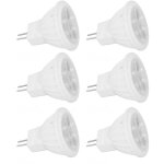Mr11 led paysage rail lumire, 6pcs luminosit gradation led ampoule 120 degrs faisceau avec cramique ...
