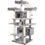 Msmask - grand arbre � chat, taille xxl, 175 cm, stable, avec 3 grandes plateformes d'observation, pour ...