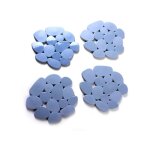 Msv - lot de 4 tapis antiderapants de douche ou baignoire pvc galets 12x13cm gris Msv - lot de 4 tapis antiderapants de douche ou baignoire pvc galets 12x13cm gris