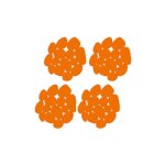 Msv - lot de 4 tapis antidérapants de douche ou baignoire pvc galets 12x13cm orange Msv - lot de 4 tapis antidérapants de douche ou baignoire pvc galets 12x13cm orange