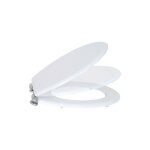 Msv - abattant wc mdf blanc - charni�res zinc