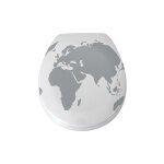 Msv - abattant wc thermo dur world gris & blanc - charnières ps Msv - abattant wc thermo dur world gris & blanc - charnières ps