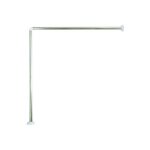 Barre tringle pour rideau de douche d'angle  fixer 80x80cm inox msv