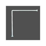 Barre tringle pour rideau de douche d'angle  fixer en alu 80x80cm blanc msv