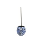 Brosse wc avec support c�ramique java loft bleu fonc� msv