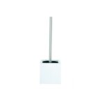 Brosse wc avec support mdf & inox blanc msv