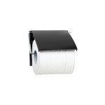 Msv - porte rouleau papier wc mural ps & acier chrom noir 141901