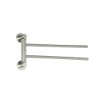 Msv - porte serviettes mural double inox siwa bross