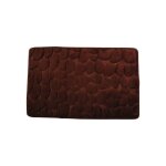 Tapis de bain microfibre pebble 40x60cm marron chocolat - msv Tapis de bain microfibre pebble 40x60cm marron chocolat - msv