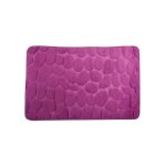 Tapis de bain microfibre pebble 50x80cm violet msv