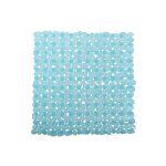 Tapis fond de douche pvc galets 53x53cm bleu transparent msv