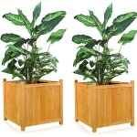 Mucola - 2xpot à fleurs en bois jardinier bac à fleurs, pot à fleurs rectangulaire Mucola - 2xpot à fleurs en bois jardinier bac à fleurs, pot à fleurs rectangulaire