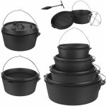 Four hollandais en fonte potjie pot de cuisson pot de feu camping cookware lifter kettle roaster bbq ...