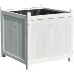 Mucola - pot de fleur en bois jardinire bote  fleurs bac  fleurs pot de fleur blanc