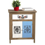 Mucola - vintage buffet marron blanc, armoire murale tagre buffet haut mditrrane