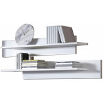 Muebles bonitos - lot de 2 tagres murales 100cm modle luke blanc brillante