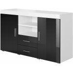 Muebles bonitos - buffet de salon bas 2 portes 2 tiroirs 140x80x40cm meuble de rangement modèle roque ... Muebles bonitos - buffet de salon bas 2 portes 2 tiroirs 140x80x40cm meuble de rangement modèle roque ...