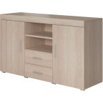 Muebles bonitos - buffet de salon bas 2 portes 2 tiroirs 140x80x40cm meuble de rangement modle roque ...