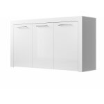 Muebles bonitos - buffet de salon bas 3 portes poignées inox 144x80x42cm meuble de rangement modèle nelia ... Muebles bonitos - buffet de salon bas 3 portes poignées inox 144x80x42cm meuble de rangement modèle nelia ...