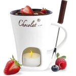 Mug � fondue au chocolat, tasse � caf�, mug � fondre le chocolat avec fourchette, chauffe - fondue, mug ...