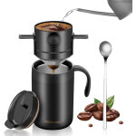 Mug isotherme portable pour caf� filtre, id�al pour la maison ou l'ext�rieur, en acier inoxydable. filtre ...