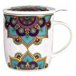 Mug mandalas bleus avec infuseur Mug mandalas bleus avec infuseur