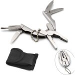 Multi - outil pinces kit multifonction outil de poche avec �tui en cuir noir, multitools pince pour camping, ...