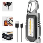 Multifonction keychain emergency led light: mini lampe de poche porte - cl�s rechargeable �tanche portable ...