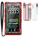 Multim�tre num�rique smart touch, plage auto, 9999 comptes, rechargeable, mesure ohm amp volt, courant ...