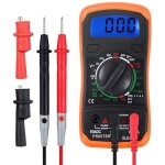 Multim�tre testeur multim�tre lcd 2000 points avec fils de test multim�tre � pince crocodile pour tension ...