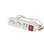 Blocs multiprises 3 prises 2p + t 16a - h05vv - f 3g1, 0mm� - 1 m�tre - blanc avec interrupteur