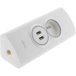 Otio - multiprise d'angle 2p 16a + 2 usb  cbler - blanc