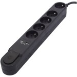 Multiprise design 5x16a + 2xusb 1, 5m - noir - chacon