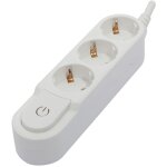 Multiprise design schuko 3x16a - 0, 5 m - blanc - chacon