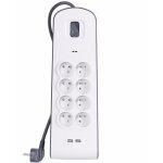 Multiprise parafoudre 8 prises + 2 usb a blanche belkin