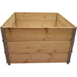 Multitanks - carr� potager en bois naturel 1000x1000mm hauteur 585mm