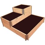 Carré potager en bois naturel 3 étages 1200 x 1200mm Carré potager en bois naturel 3 étages 1200 x 1200mm