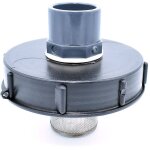 Multitanks - couvercle 15cm pour cuve 1000l avec entre pvc 50 / 63 et filtre 2 pouces