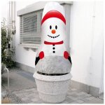 Multitanks - housse d'hivernage dcorative bonhomme de neige 130x160cm