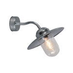 Munich - led dimmable applique murale variateur inclus - 1 lumi�re - l 20 cm - gris - r�tro, rustique ...