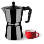 Muvip - cafetire en aluminium mv0603, capacit de 1 tasse, poigne ergonomique, antiadhsive, compatibleavec ...