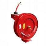 Mw tools - enrouleur air 20 m  3 / 8 20 bars acier peint avec enroulement automatique et support mural ...