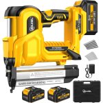 Nailer brad sans fil 2 , nailer brad �lectrique 2 en 1 21v avec batterie 2 x 2. 0ah, clous 1000pcs, agrafes ...