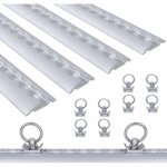 Naizy ? kit de rails de transport a�rien 4 pi�ces 1 m ? aluminium anodis� ? 10 ?illets d'arrimage ? fixation ...