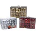 No - name boules de no�l 2023 rouge, lot de 100