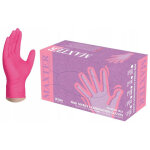 No - name maxter gants d'examen nitrile rose taille m
