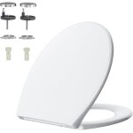 Nano glaze abattant wc avec frein de chute forme o, cuvette toilette avec frein de chute, couvercle de ...