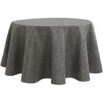 Nappe ronde infroissable et anti - tâches gris anthracite 160 cm Nappe ronde infroissable et anti - tâches gris anthracite 160 cm