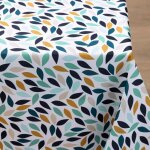 Nappe antitache rectangulaire - 145x240 cm - imprim� confettis - blanc