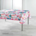 Douceur d'int�rieur - nappe antitache rectangulaire - 150 x 240 cm - perroquets et fleurs color�es - ...